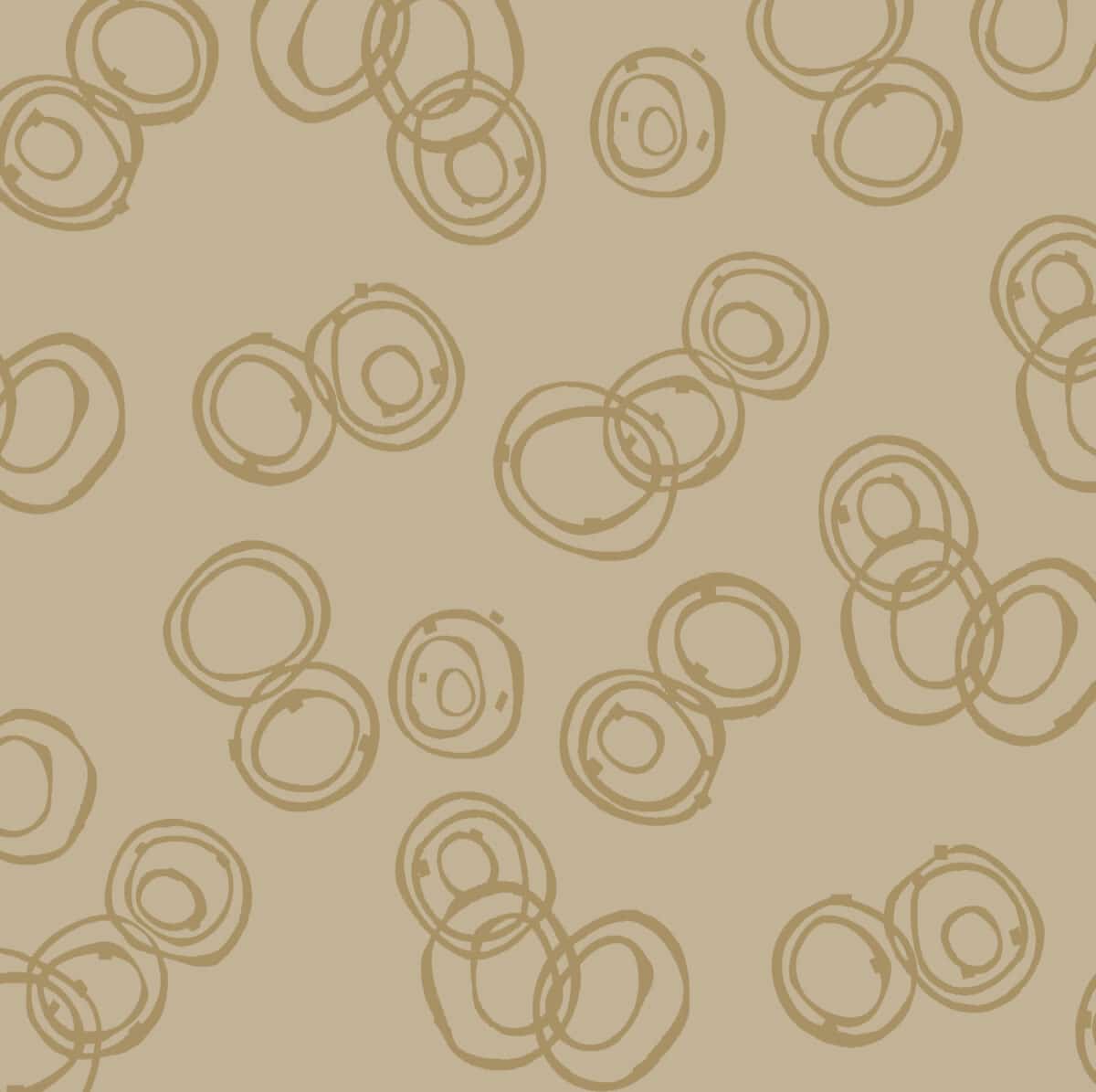 Abstract pattern featuring overlapping circular shapes in beige tones, creating a visually interesting and harmonious design on a light background.